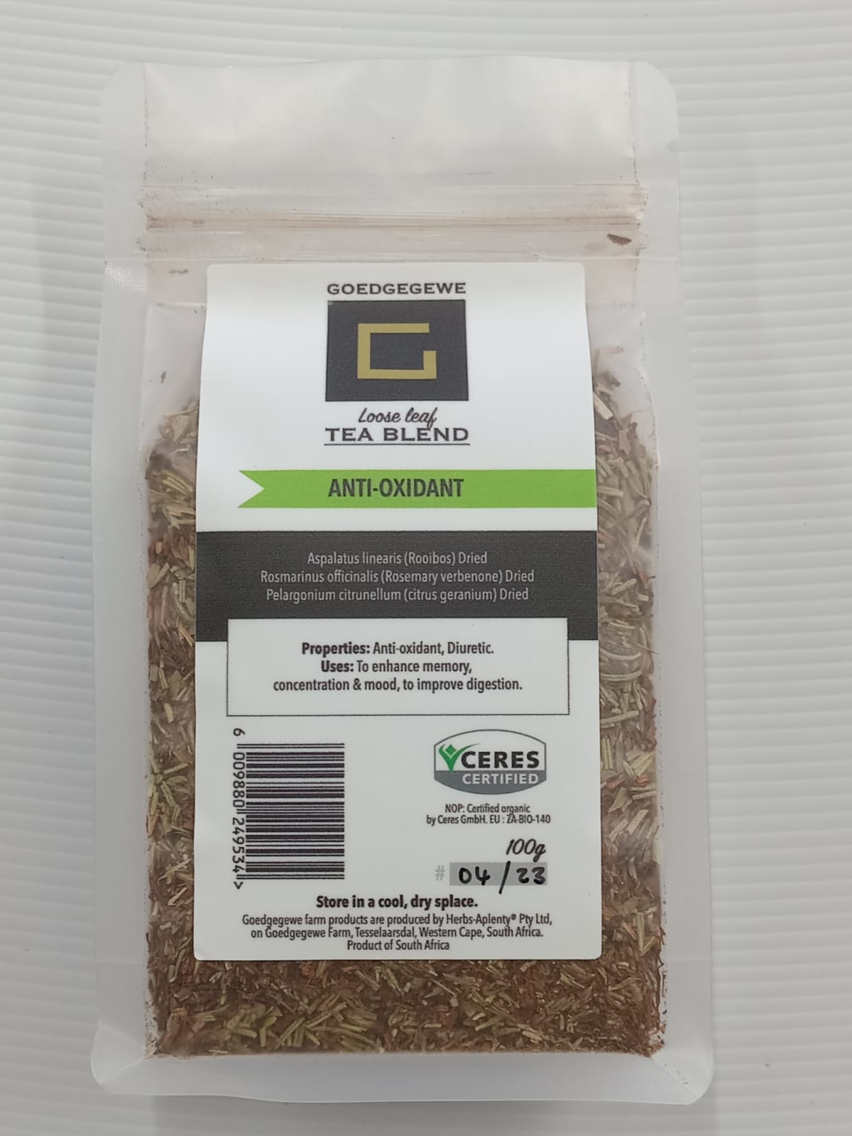 Goedgegewe Organic Loose Leaf Antioxidant Tea 100g